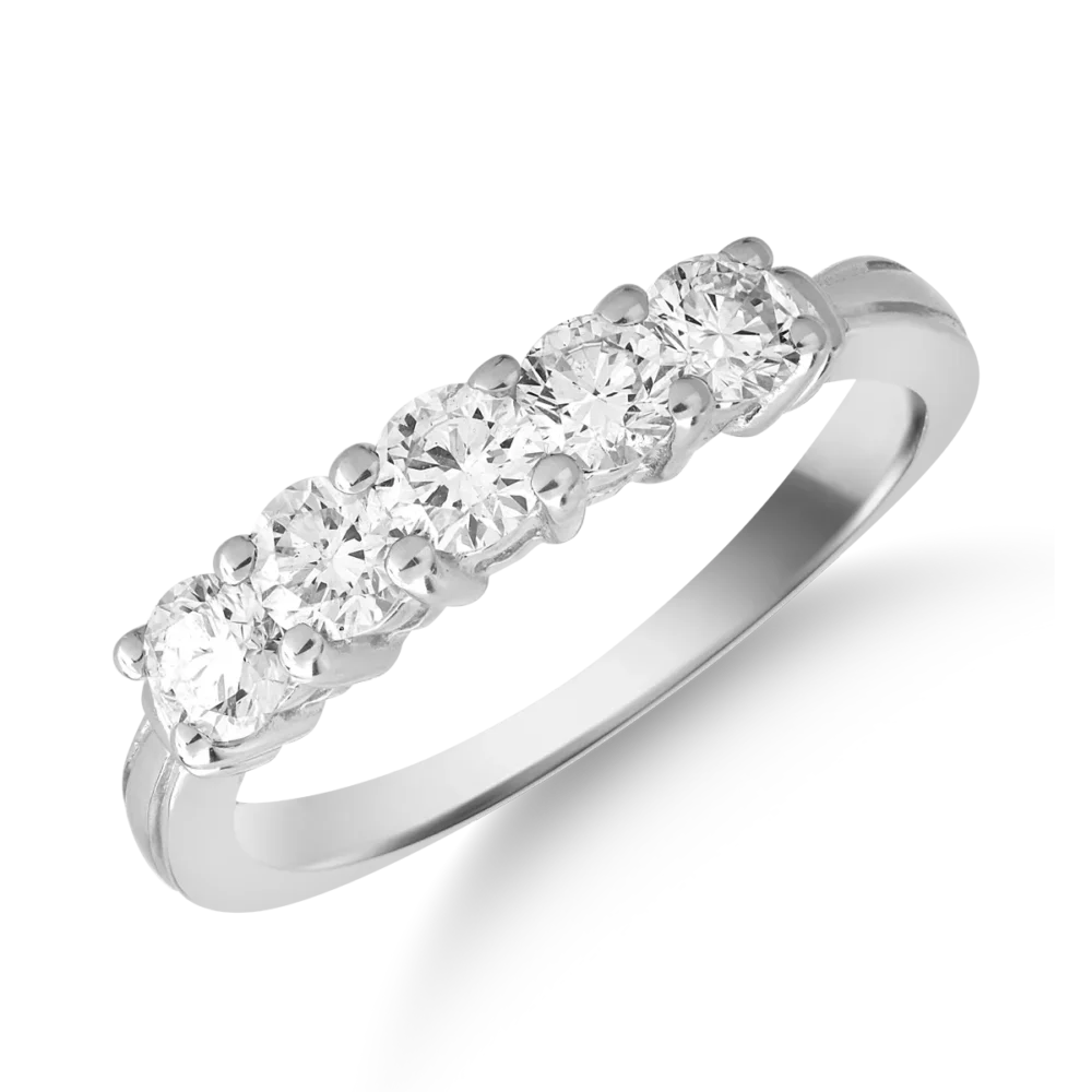 Inel din aur alb cu diamante de 0.76ct