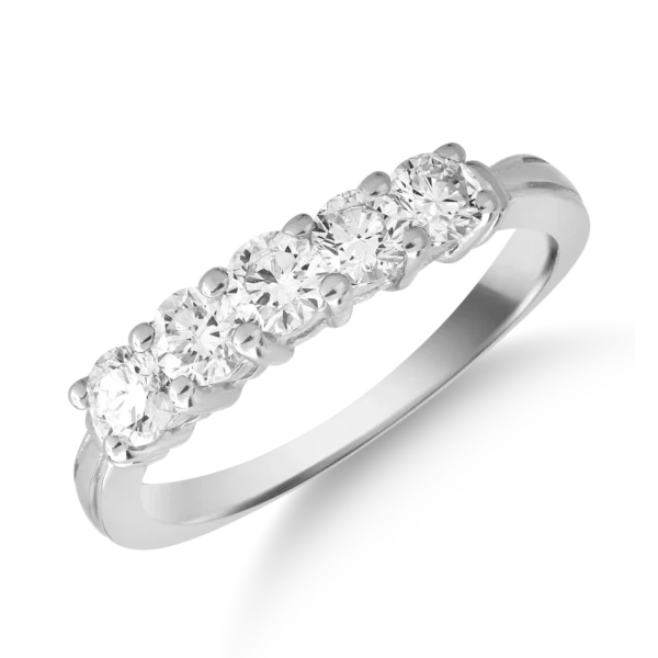 Inel din aur alb cu diamante de 0.76ct