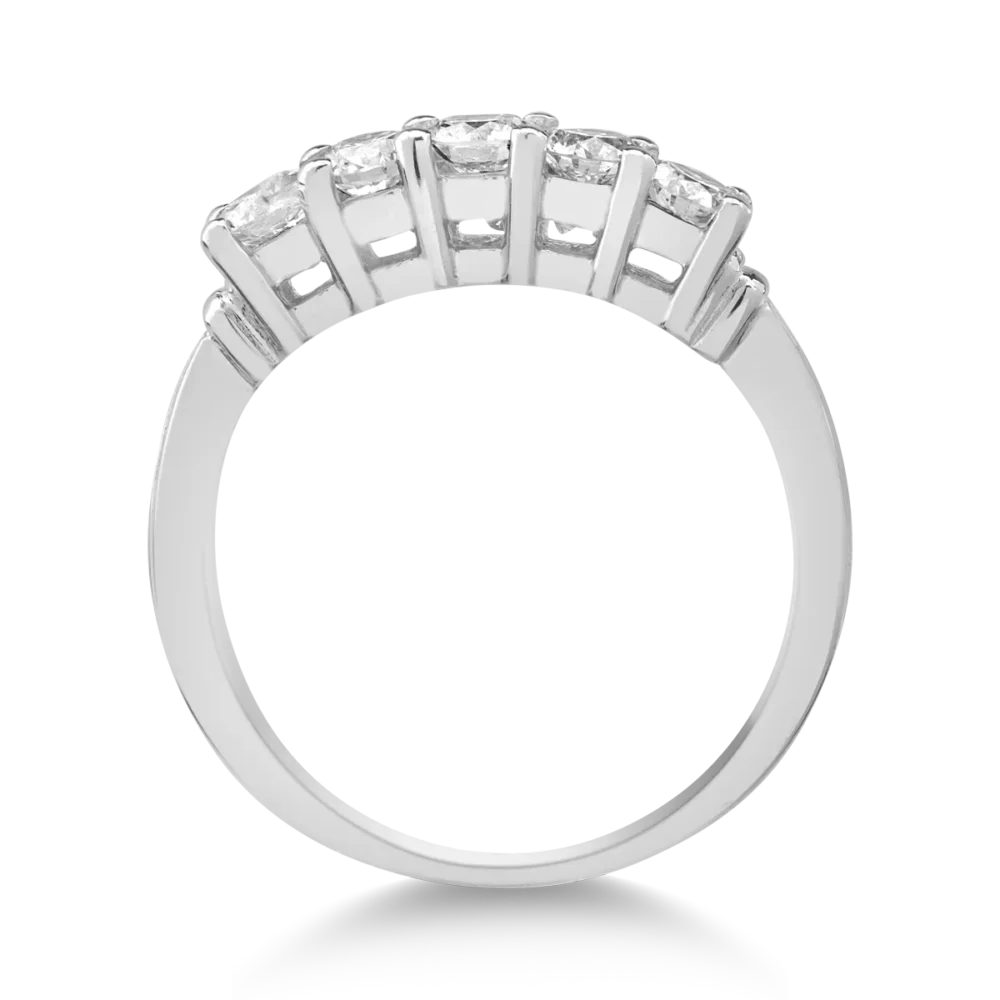 Inel din aur alb cu diamante de 0.76ct - imagine 2