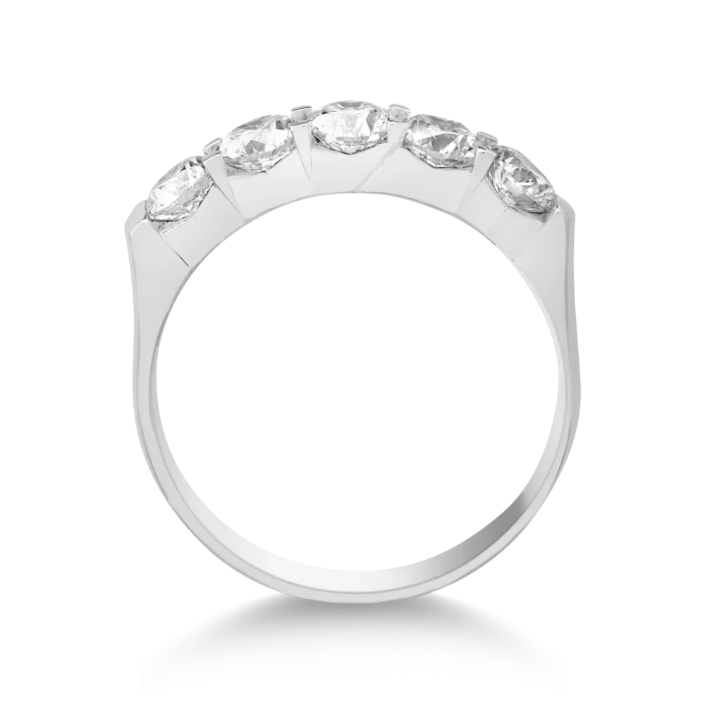 Inel din aur alb cu diamante de 1.3ct - imagine 2