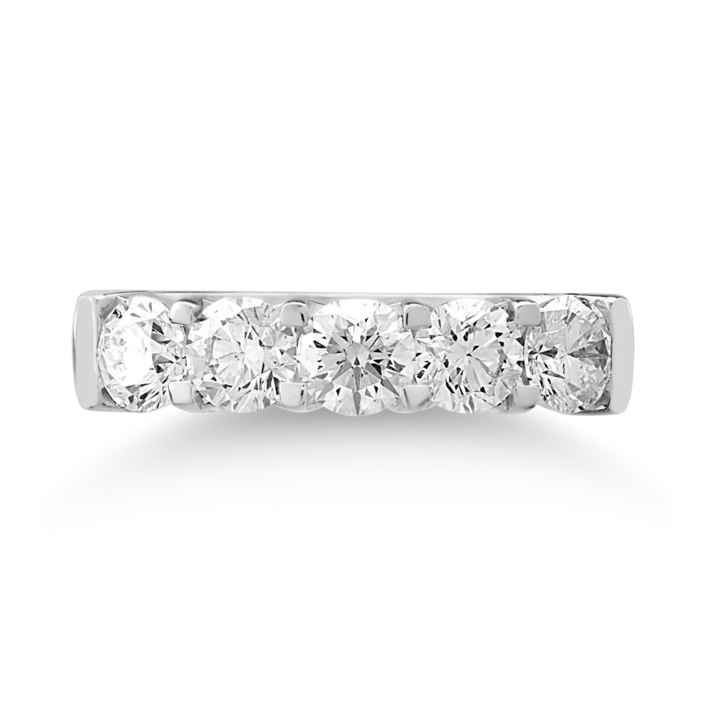 Inel din aur alb cu diamante de 1.3ct - imagine 3