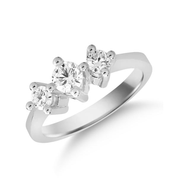 Inel din aur alb cu diamante de 0.67ct