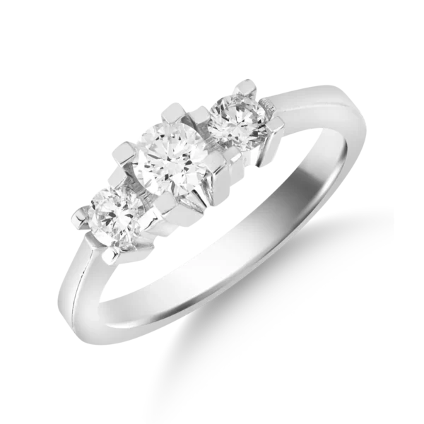 Inel din aur alb cu diamante de 0.61ct