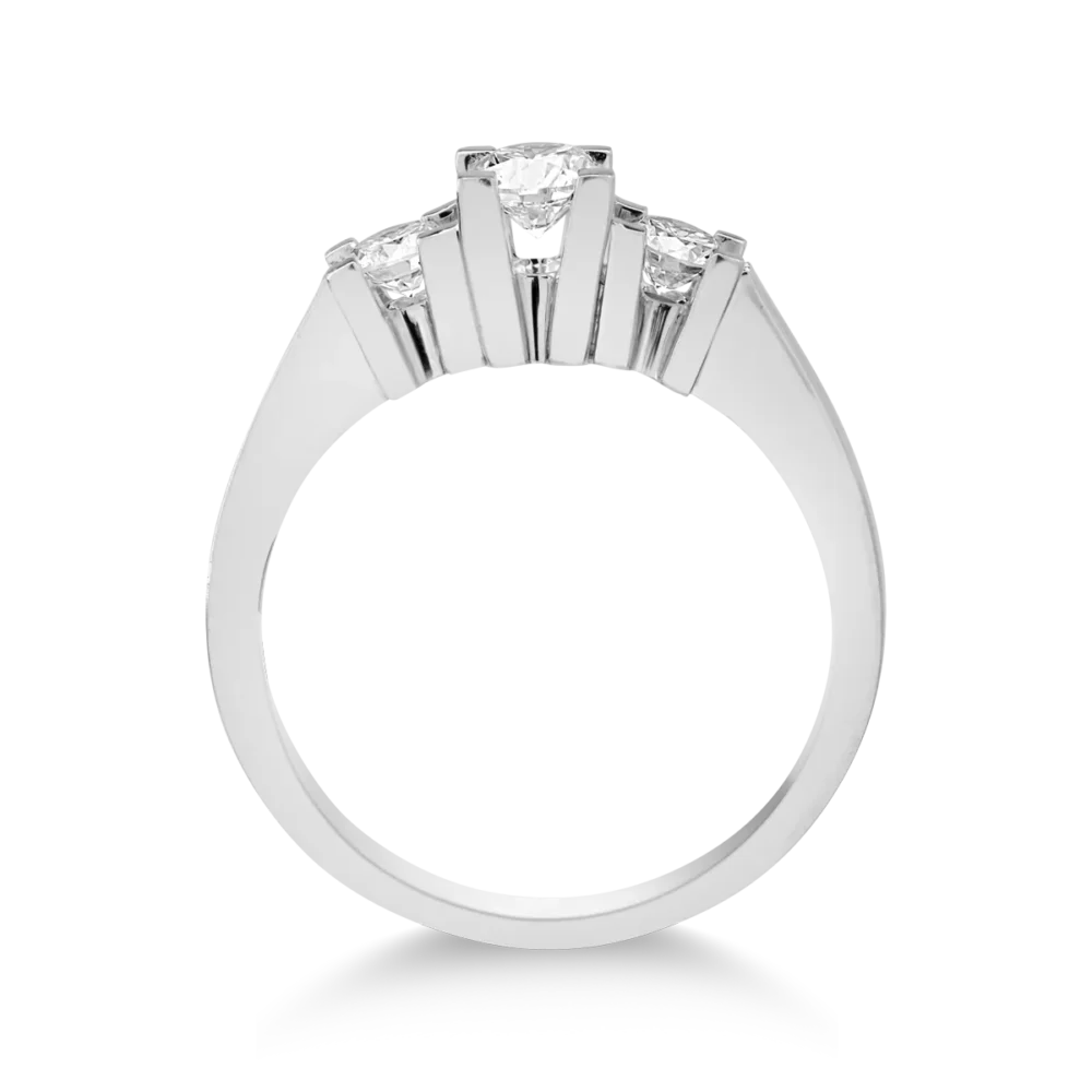 Inel din aur alb cu diamante de 0.61ct - imagine 2