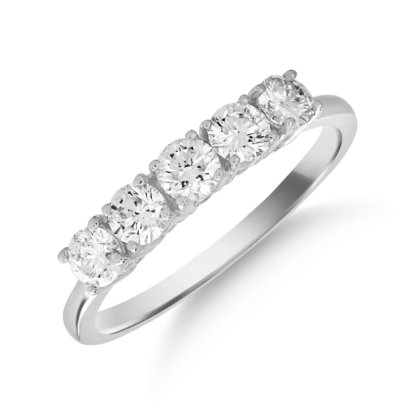 Inel din aur alb cu diamante de 0.76ct