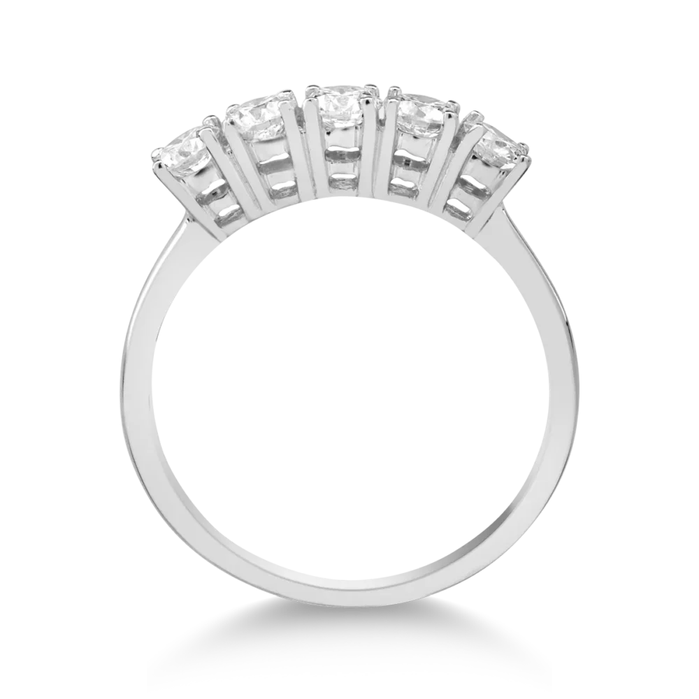 Inel din aur alb cu diamante de 0.76ct - imagine 2