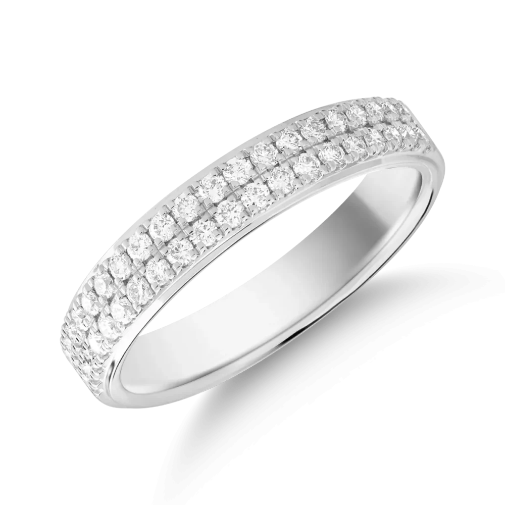 Inel din aur alb cu diamant de 0.35ct