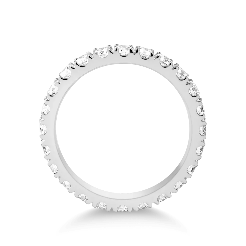 Inel infinity din aur alb cu diamante de 1.1ct - imagine 2