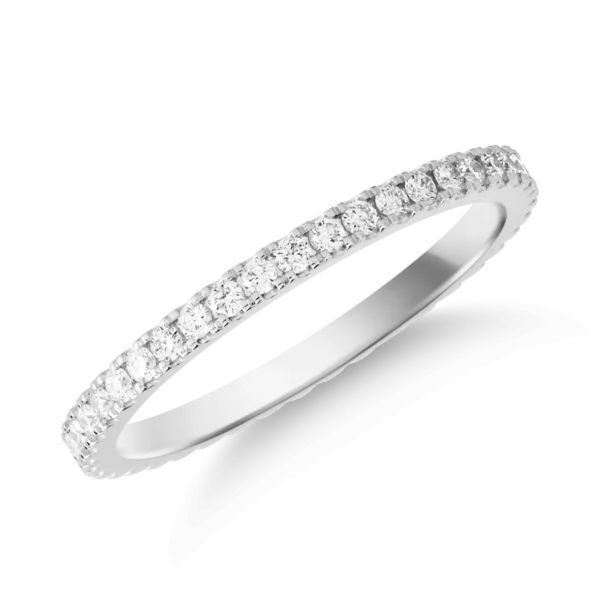 Inel infinity din aur alb cu diamant de 0.5ct