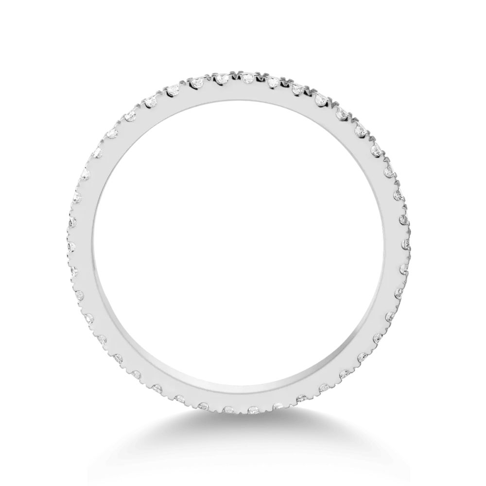 Inel infinity din aur alb cu diamant de 0.5ct - imagine 2