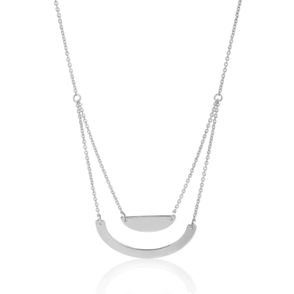 Lant cu pandantiv din aur alb