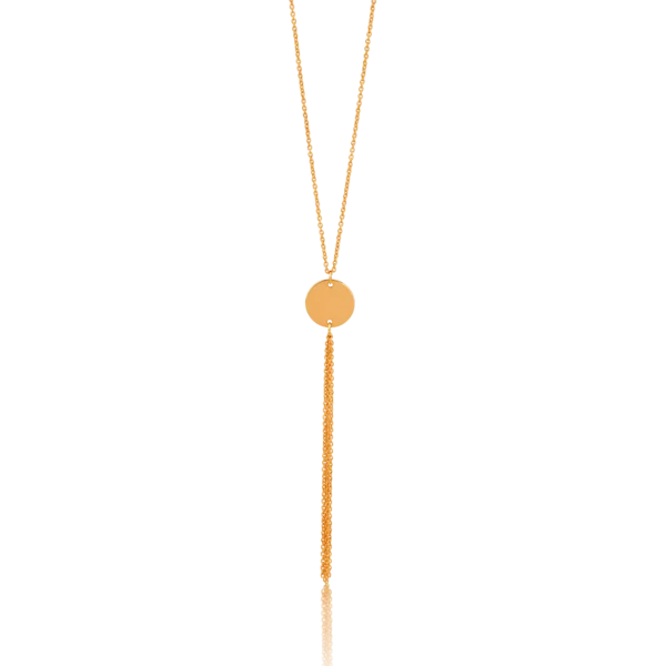 Lant cu pandantiv din aur roz