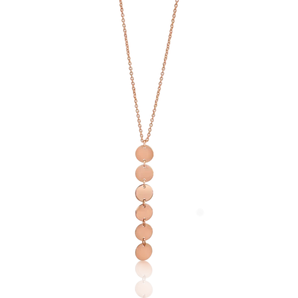 Lant cu pandantiv din aur roz