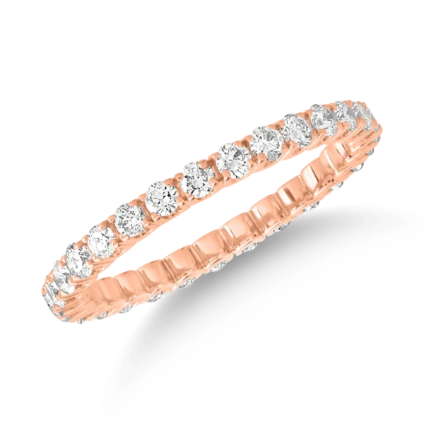 Inel din aur roz cu diamante de 1ct