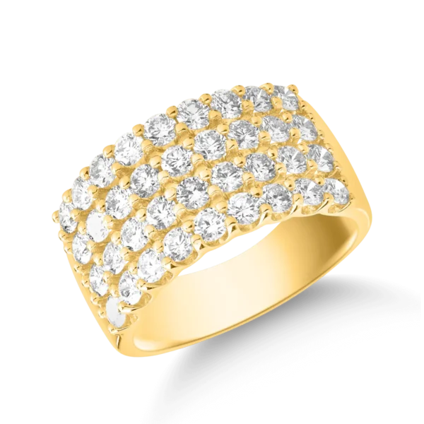 Inel din aur galben cu diamante de 2ct