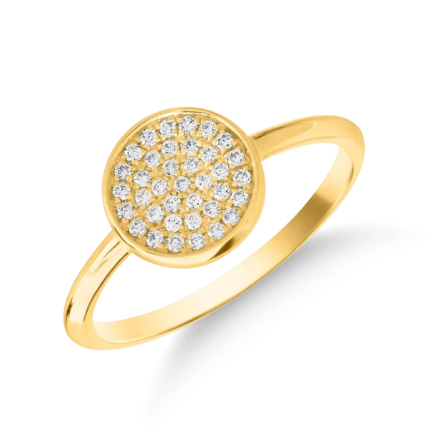 Inel din aur galben cu diamante de 0.14ct