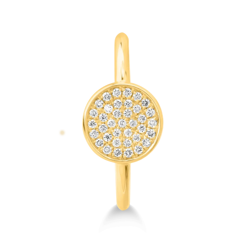 Inel din aur galben cu diamante de 0.14ct - imagine 3
