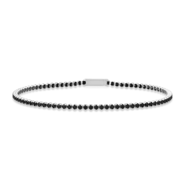 Bratara tennis din aur alb