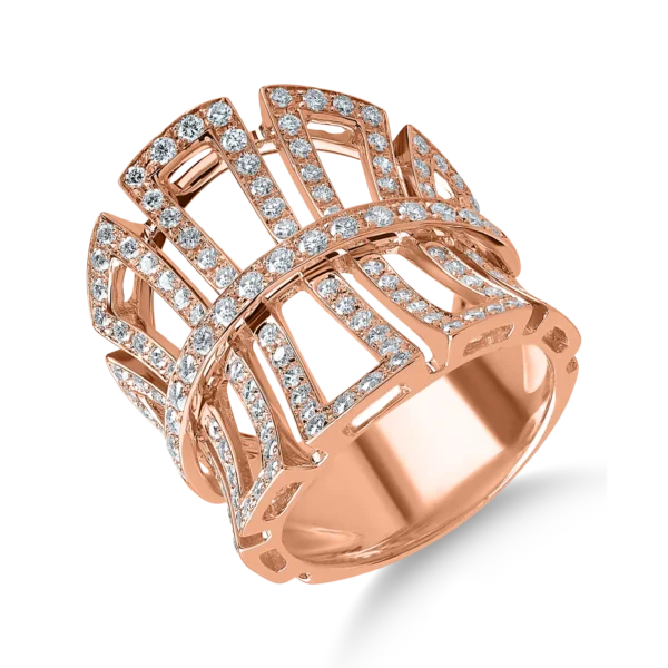 Inel din aur roz cu diamante de 1.35ct