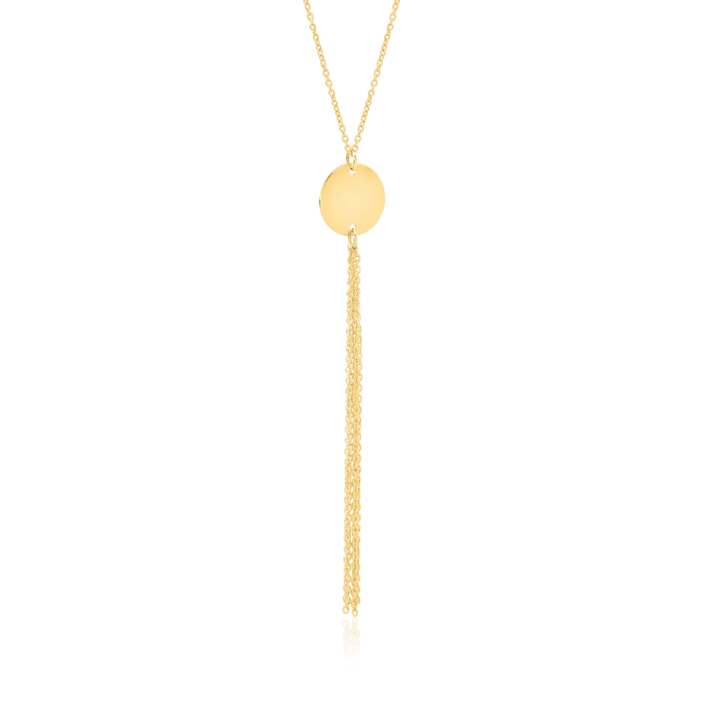 Lant cu pandantiv din aur galben - imagine 2