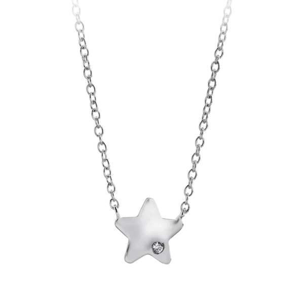 Lant cu pandantiv din aur alb