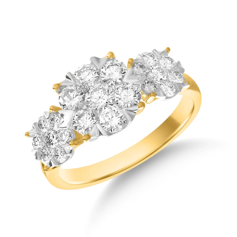 Inel din aur galben cu diamante de 1ct