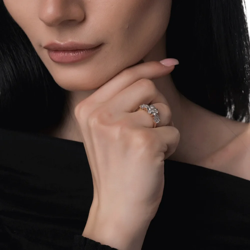 Inel din aur galben cu diamante de 1ct - imagine 4