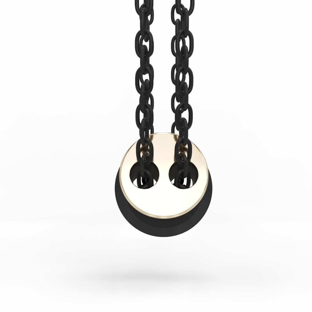 Lant cu pandantiv Double Skyline Black - imagine 3