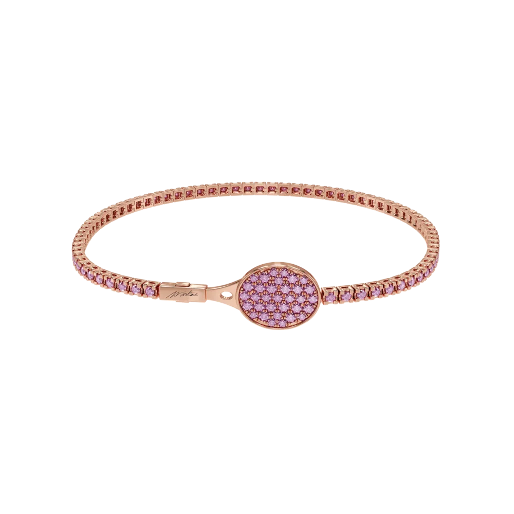 Bratara tennis Glory cu safire roz de 1.422ct