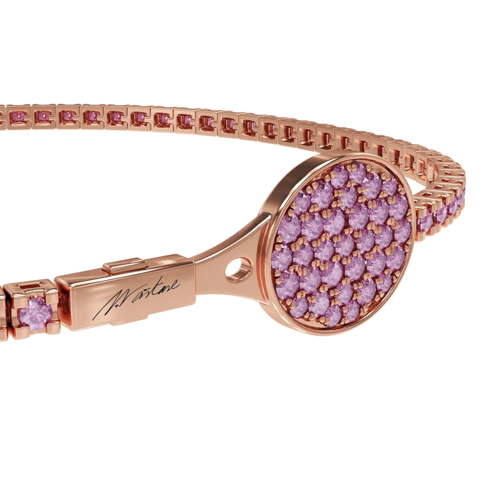 Bratara tennis Glory cu safire roz de 1.422ct - imagine 2