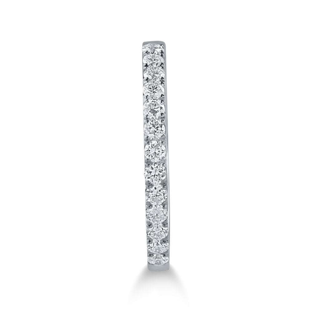 Inel semi eternity din aur alb cu diamante de 0.2ct - imagine 2