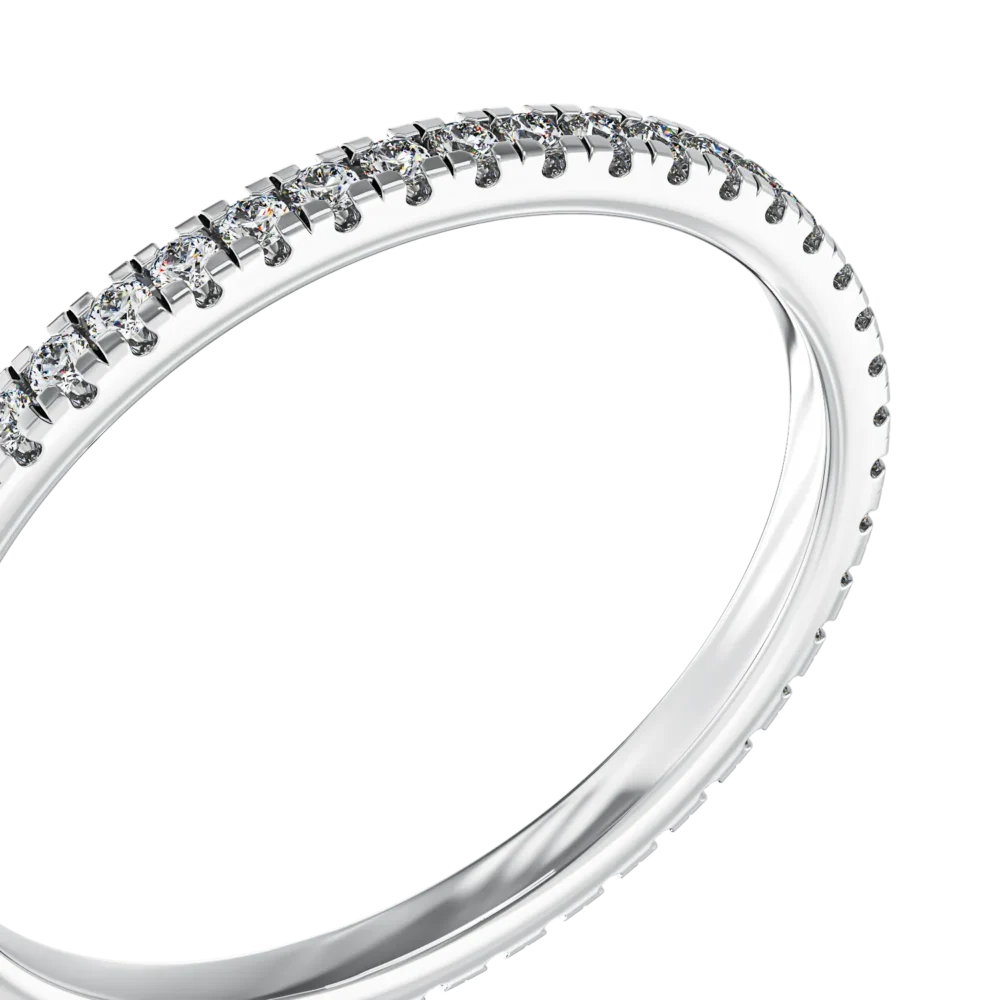 Inel eternity din aur alb cu diamante de 0.3ct - imagine 4