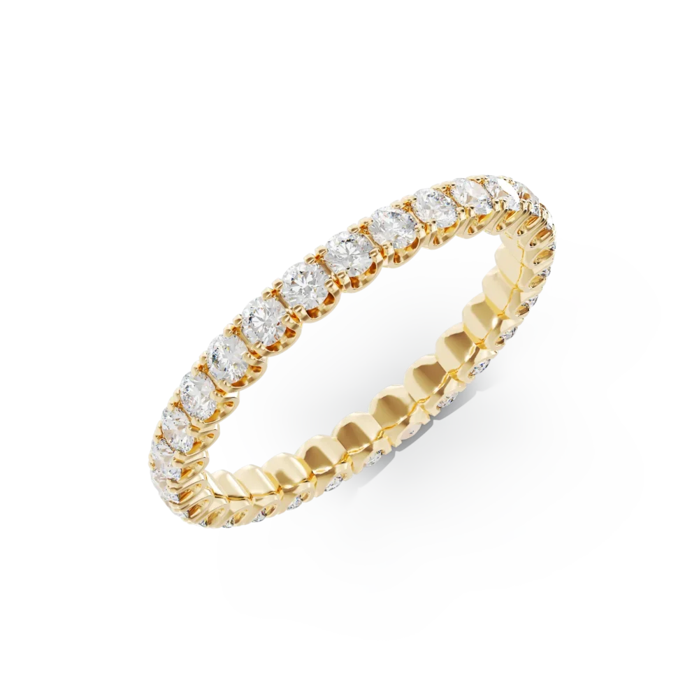 Inel eternity din aur galben cu diamante de 1ct