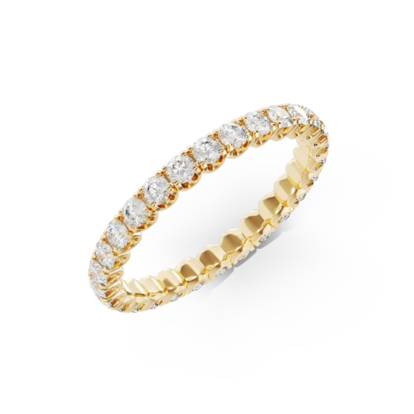 Inel eternity din aur galben cu diamante de 1ct