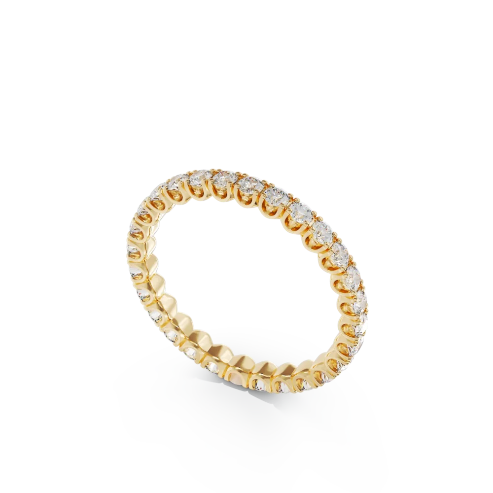 Inel eternity din aur galben cu diamante de 1ct - imagine 2