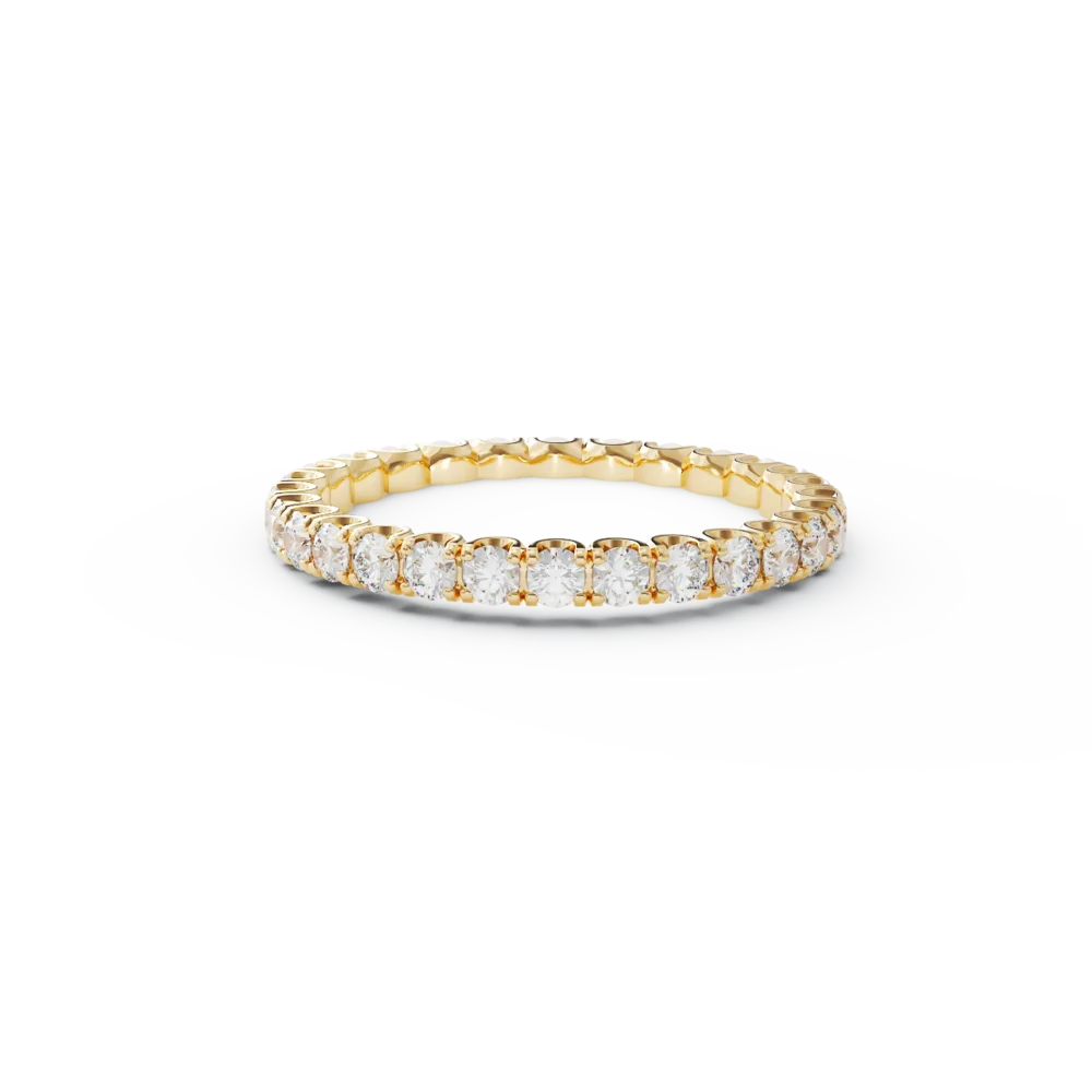 Inel eternity din aur galben cu diamante de 1ct - imagine 3