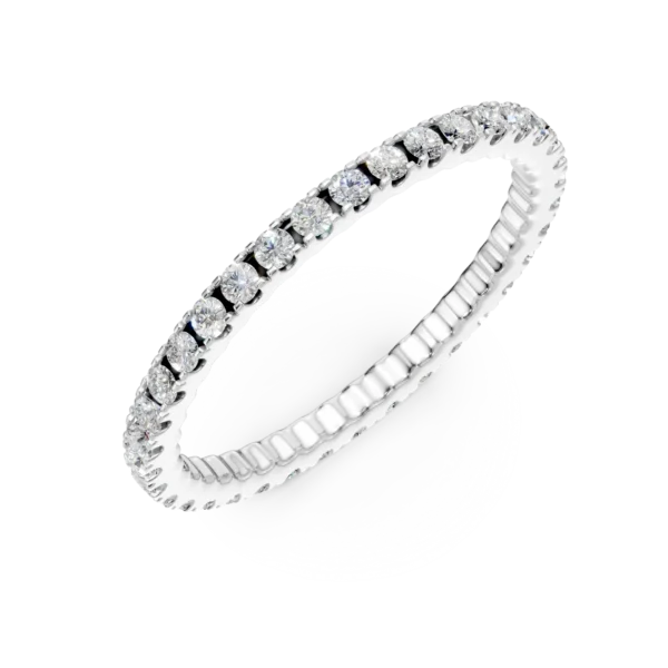 Inel eternity din aur alb cu diamante de 0.5ct