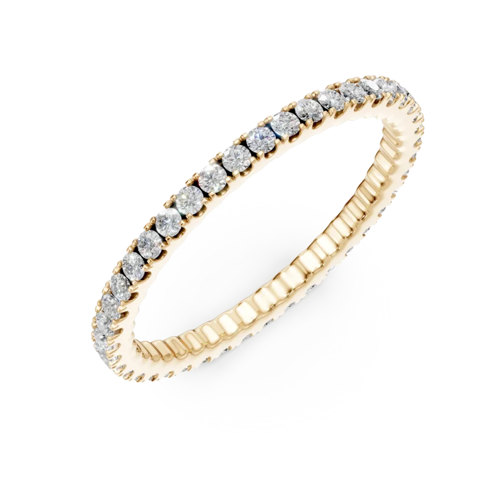 Inel eternity din aur galben cu diamante de 0.5ct