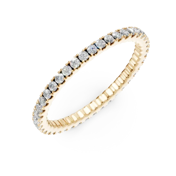 Inel eternity din aur galben cu diamante de 0.5ct