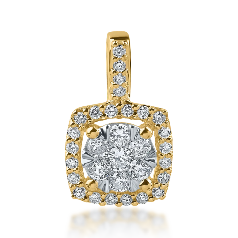 Pandantiv din aur galben cu diamante de 0.2ct