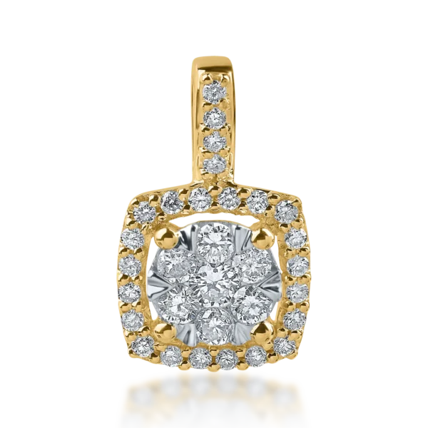 Pandantiv din aur galben cu diamante de 0.2ct