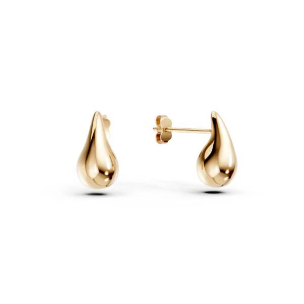 Cercei lacrima din aur galben
