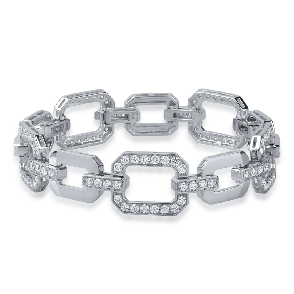 Bratara din aur alb cu diamante de 3.6ct