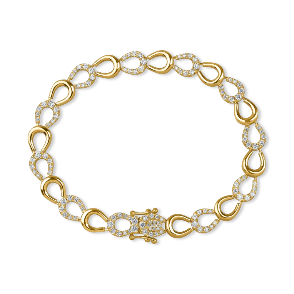 Bratara din aur galben cu diamante de 1.42ct