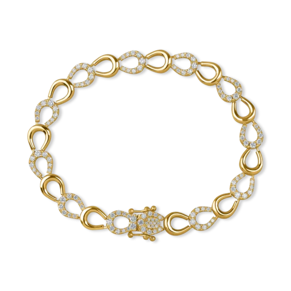 Bratara din aur galben cu diamante de 1.42ct