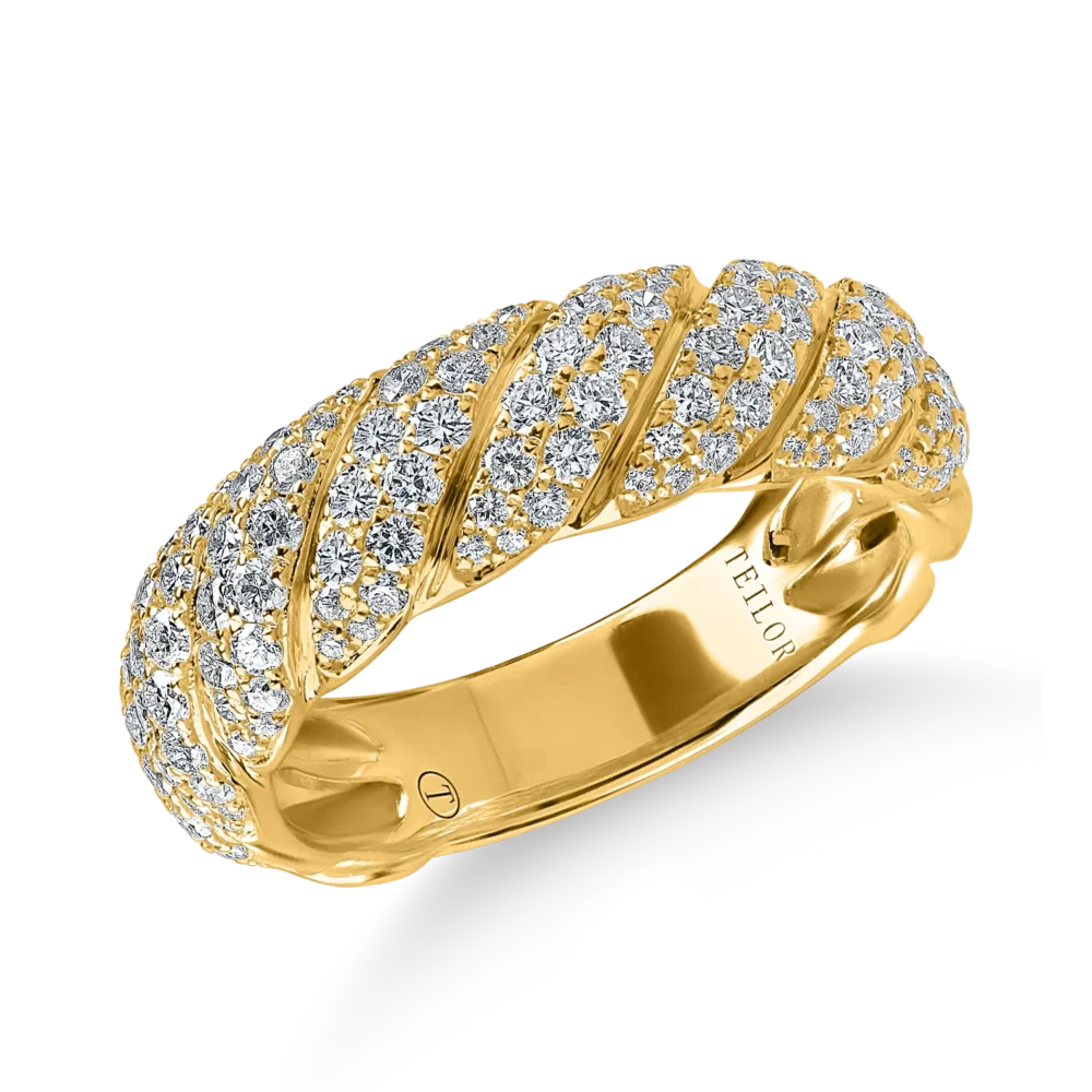 Inel din aur galben cu diamante de 1ct