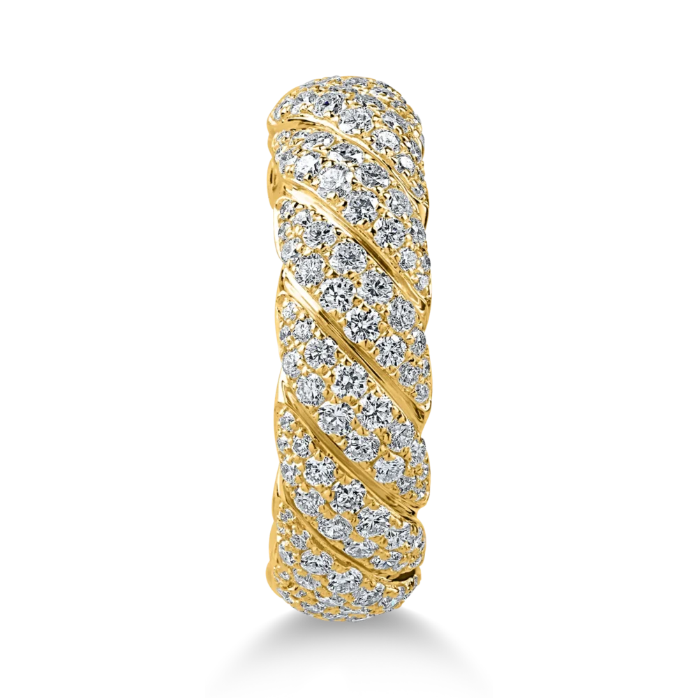 Inel din aur galben cu diamante de 1ct - imagine 2