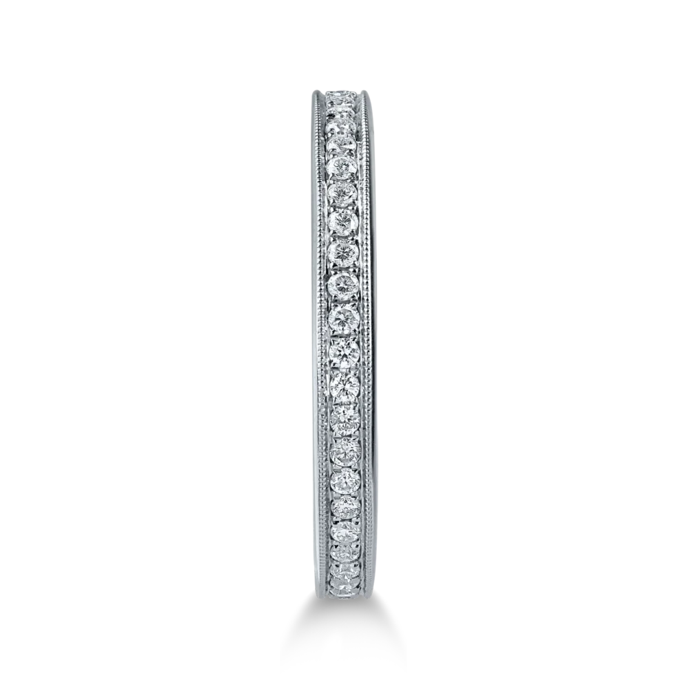 Inel eternity din aur alb cu diamante de 0.3ct - imagine 2