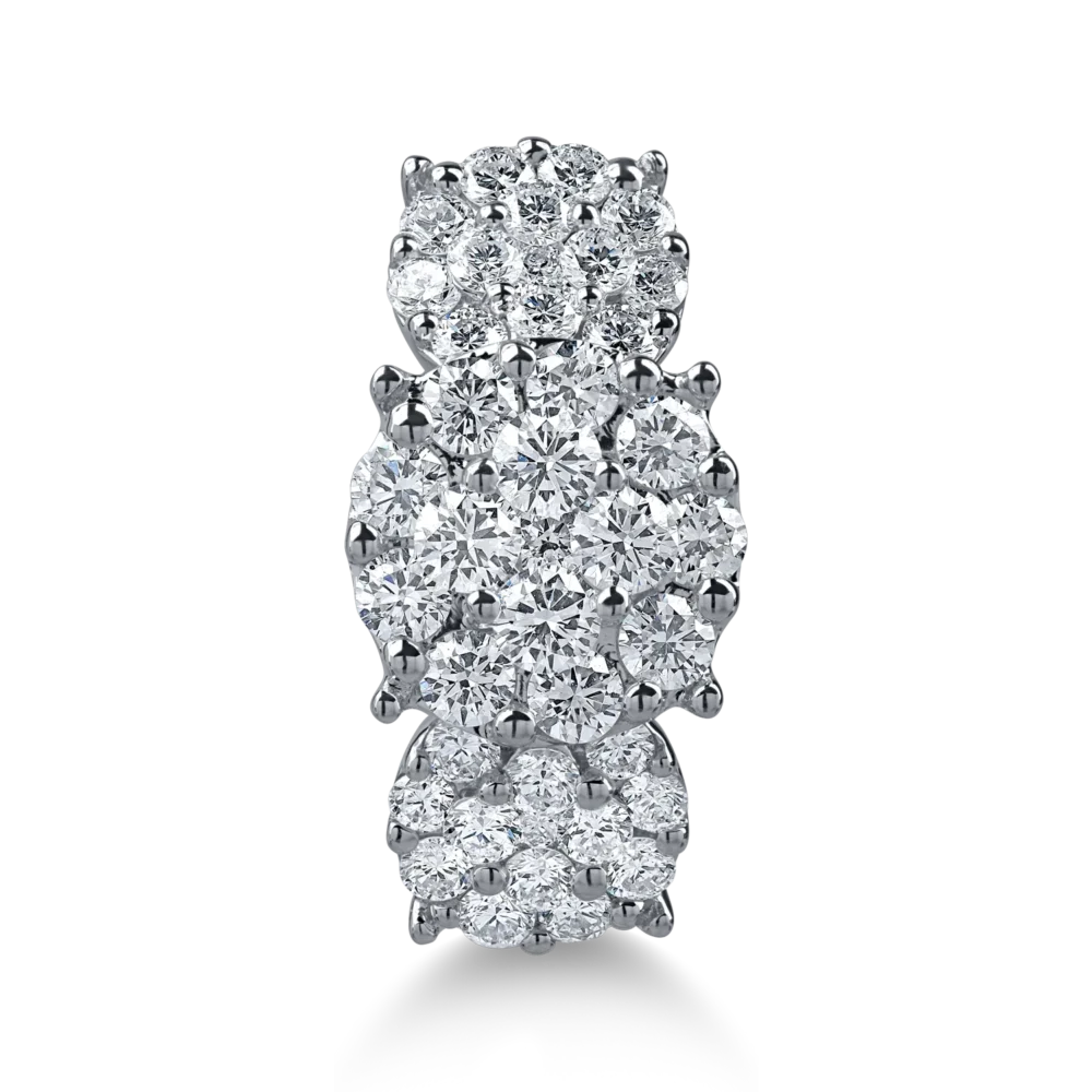 Inel din aur alb cu diamante microsetting de 1.5ct - imagine 2