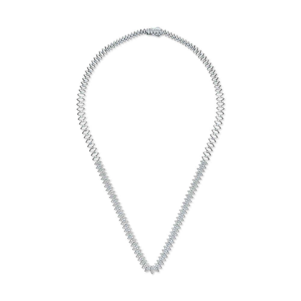 Lant din aur alb cu diamante de 3.3ct